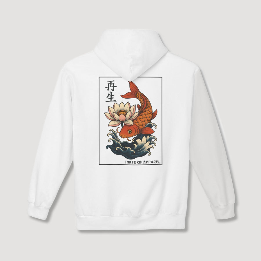 Lotus Flower Koi Fish Back Hoodie