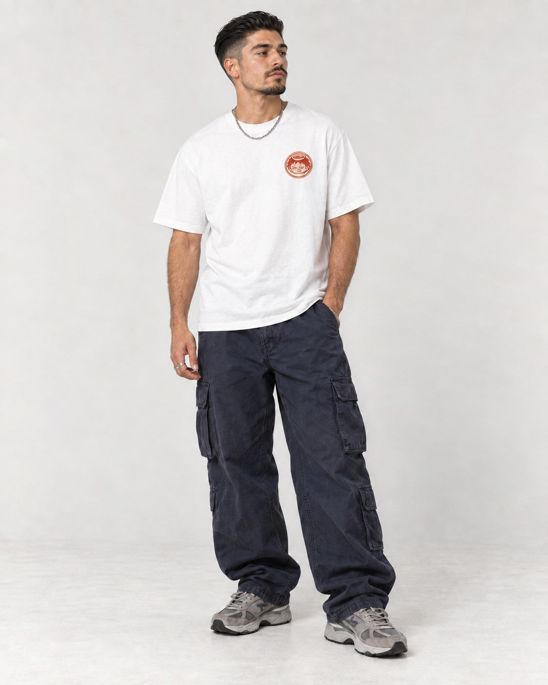 Kappa Yokai Cucumber Back T-Shirt in White, full body