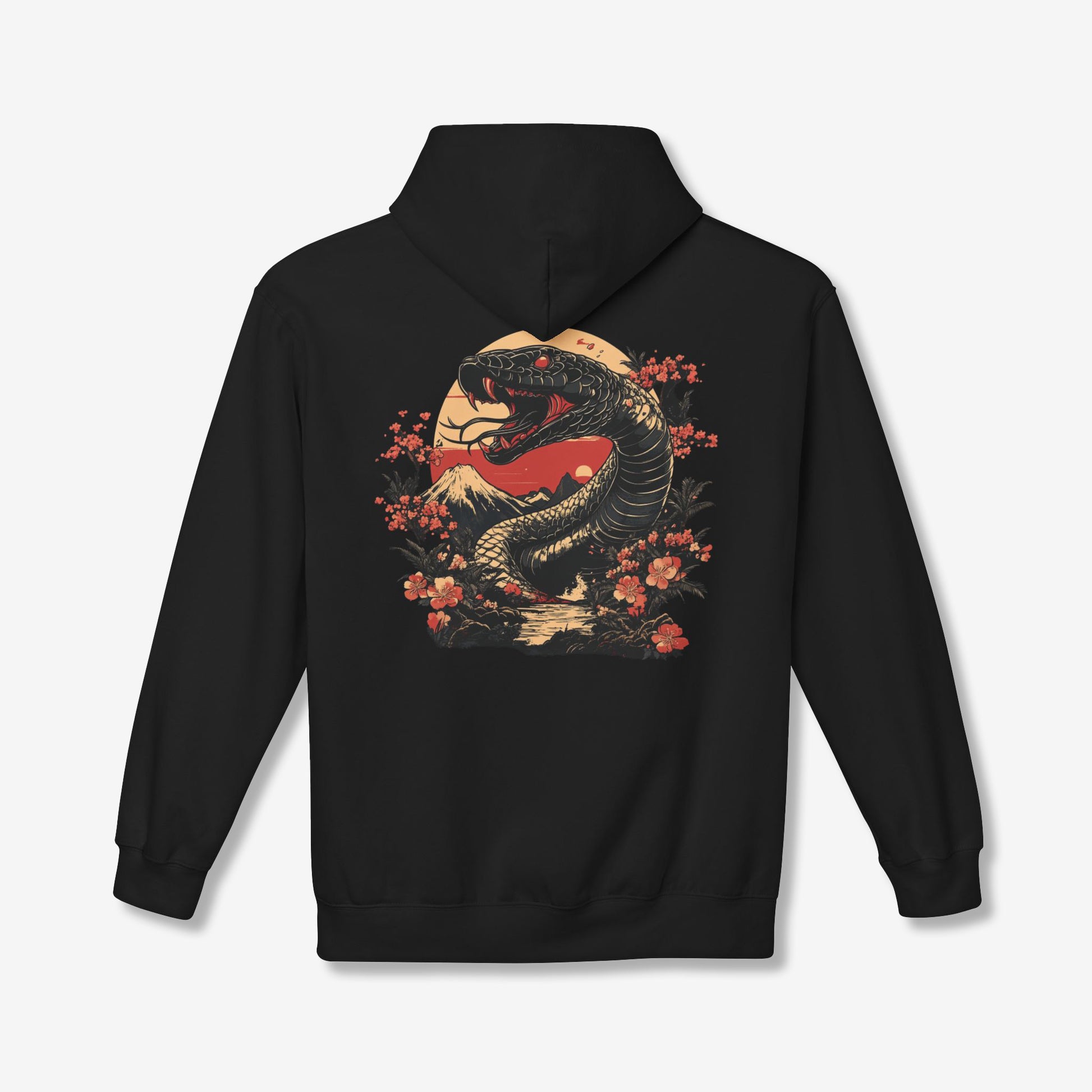 Black Snake Back Hoodie