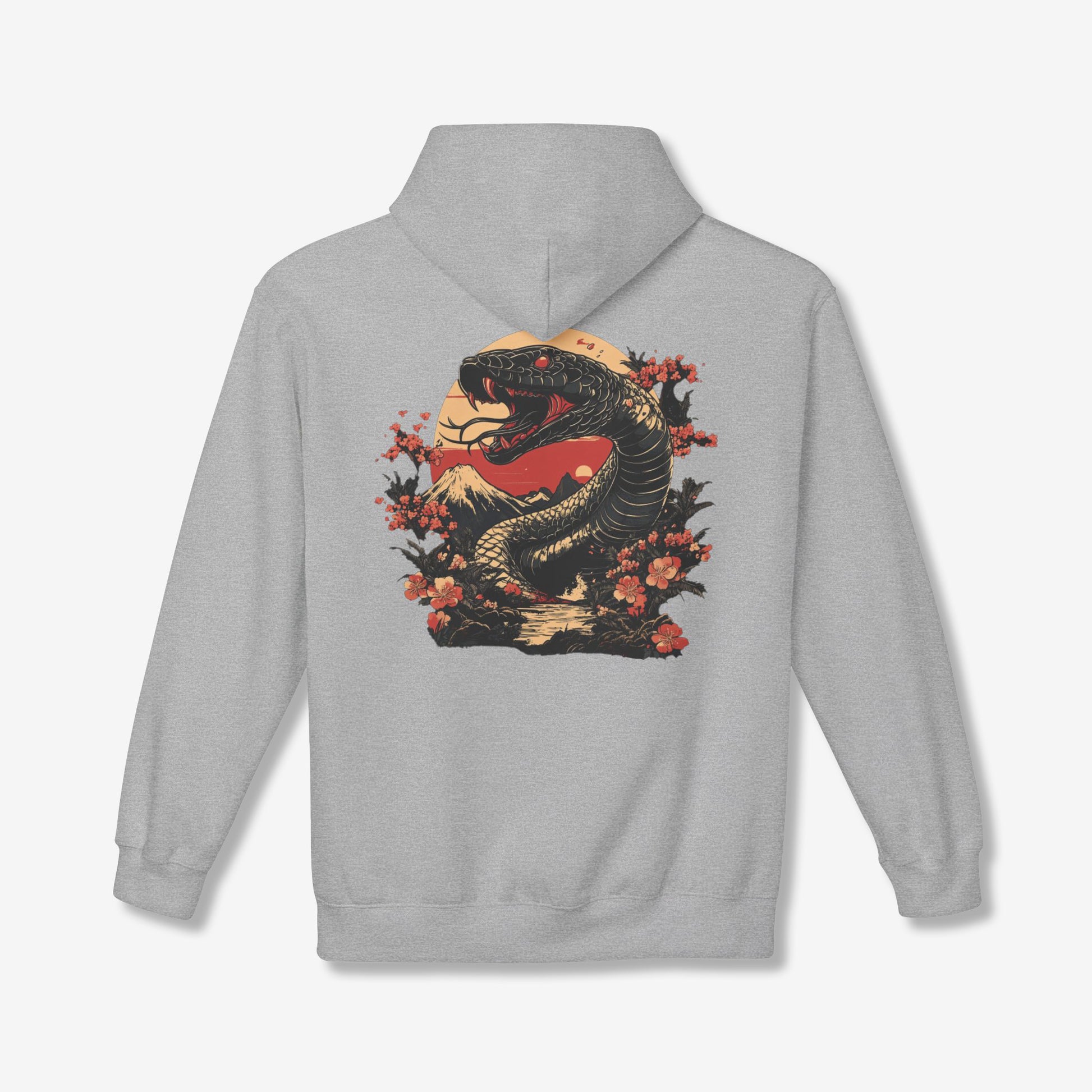 Black Snake Back Hoodie