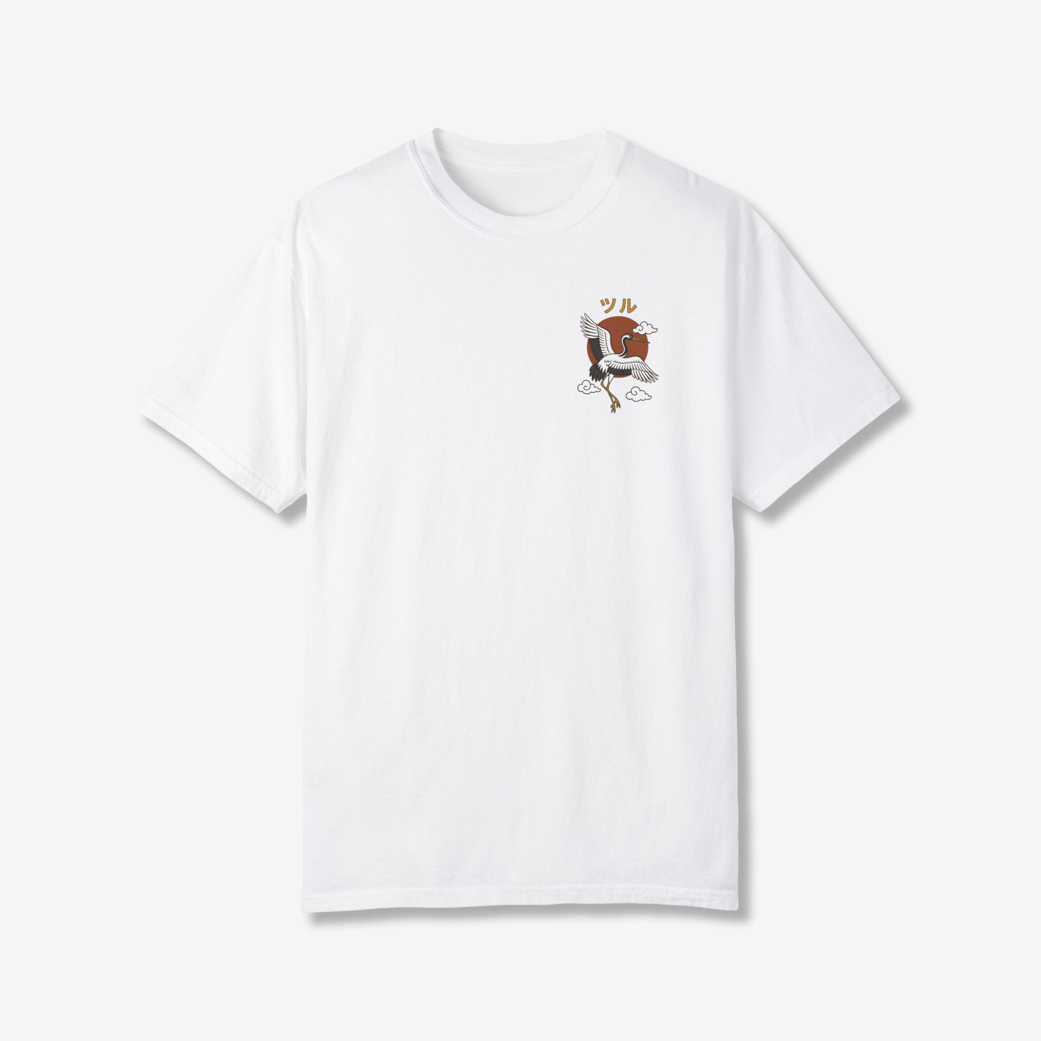 Crane with Sun Back T-Shirt