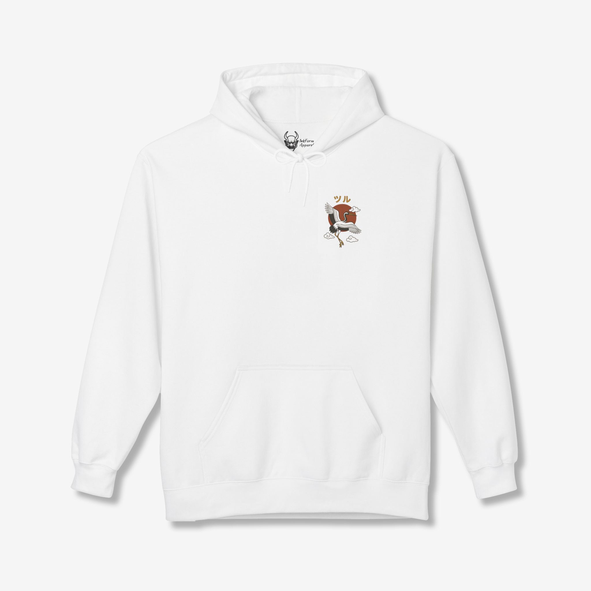 Crane with Sun Back Hoodie