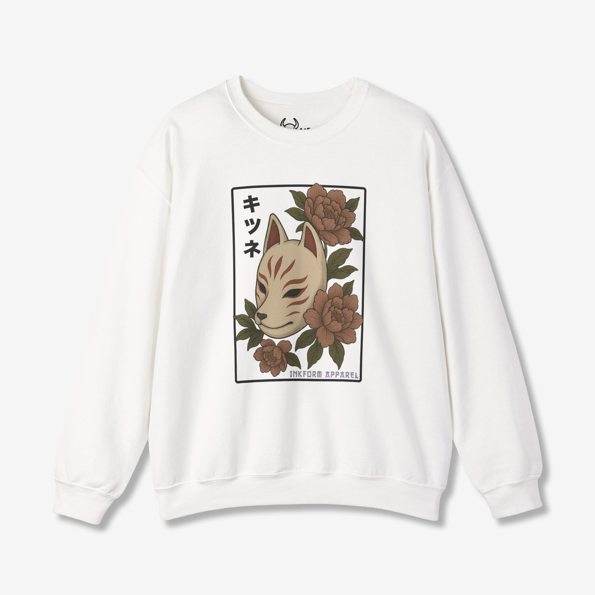 Kitsune Peony Flowers Sweatshirt