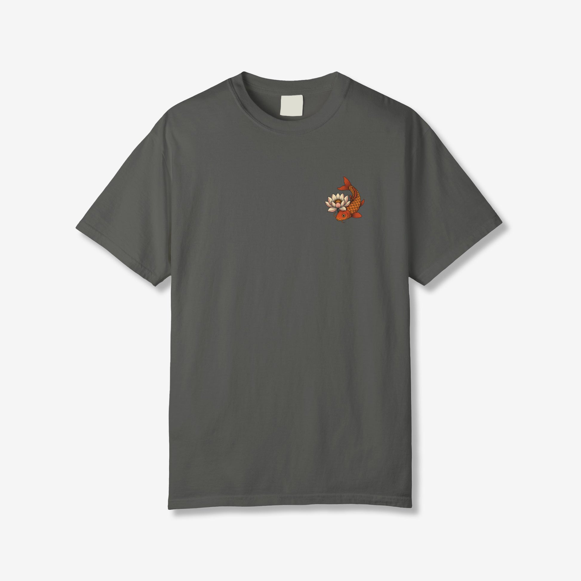 Lotus Flower Koi Fish Back T-Shirt
