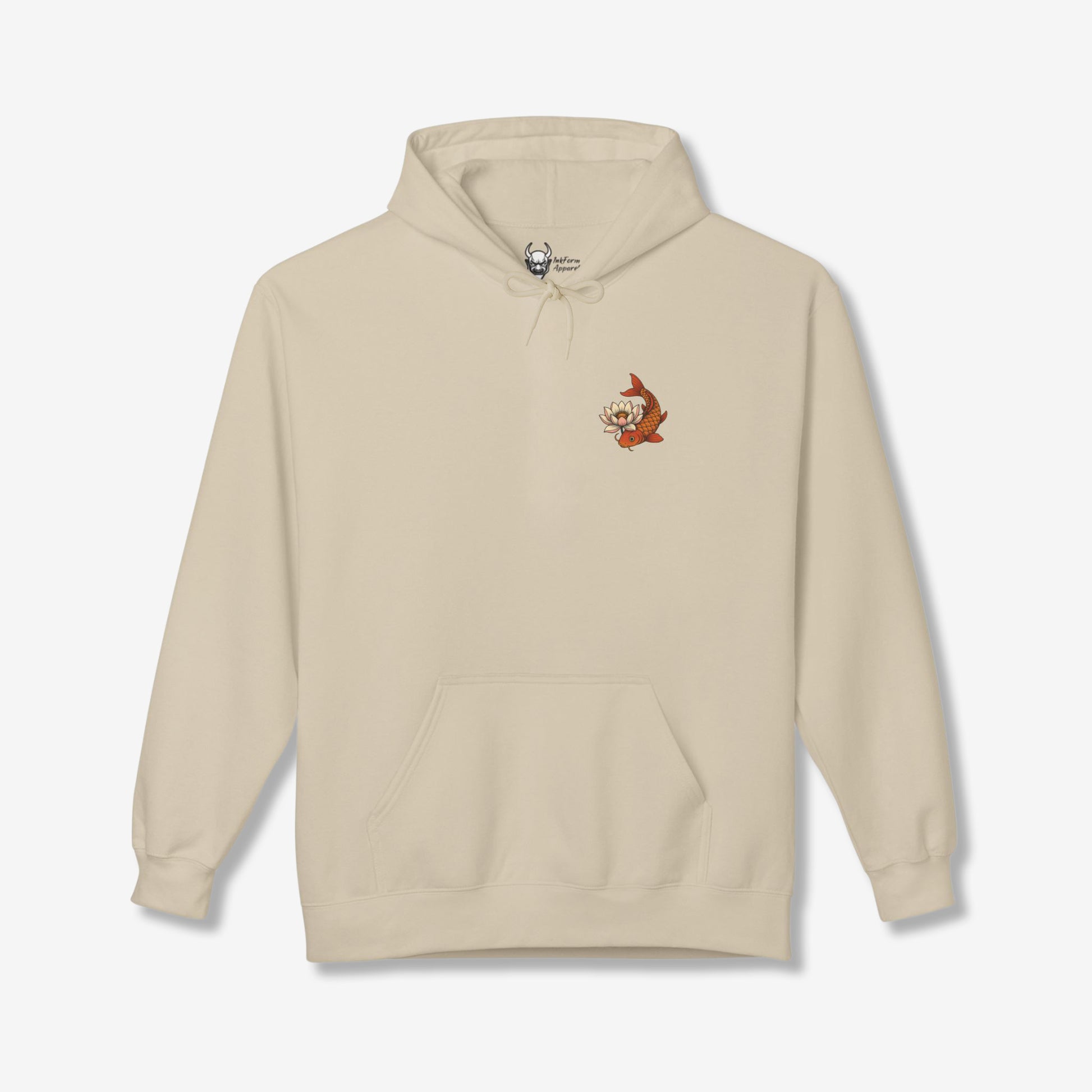 Lotus Flower Koi Fish Back Hoodie