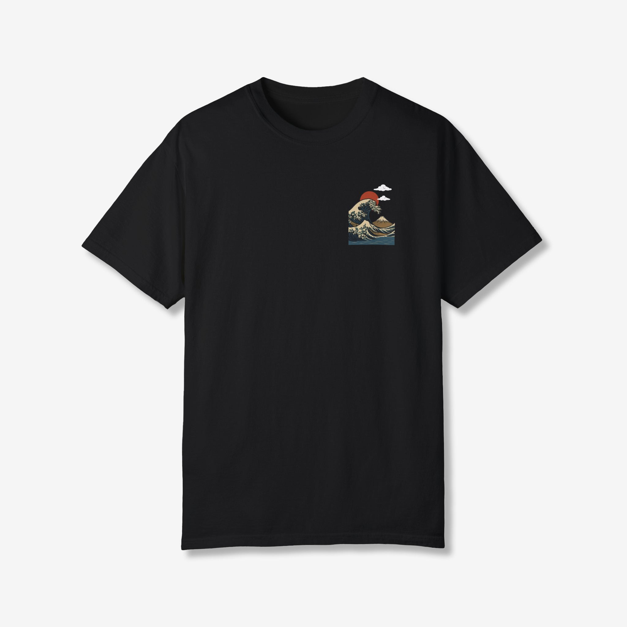 Ocean Wave Sun Japan Back T-Shirt