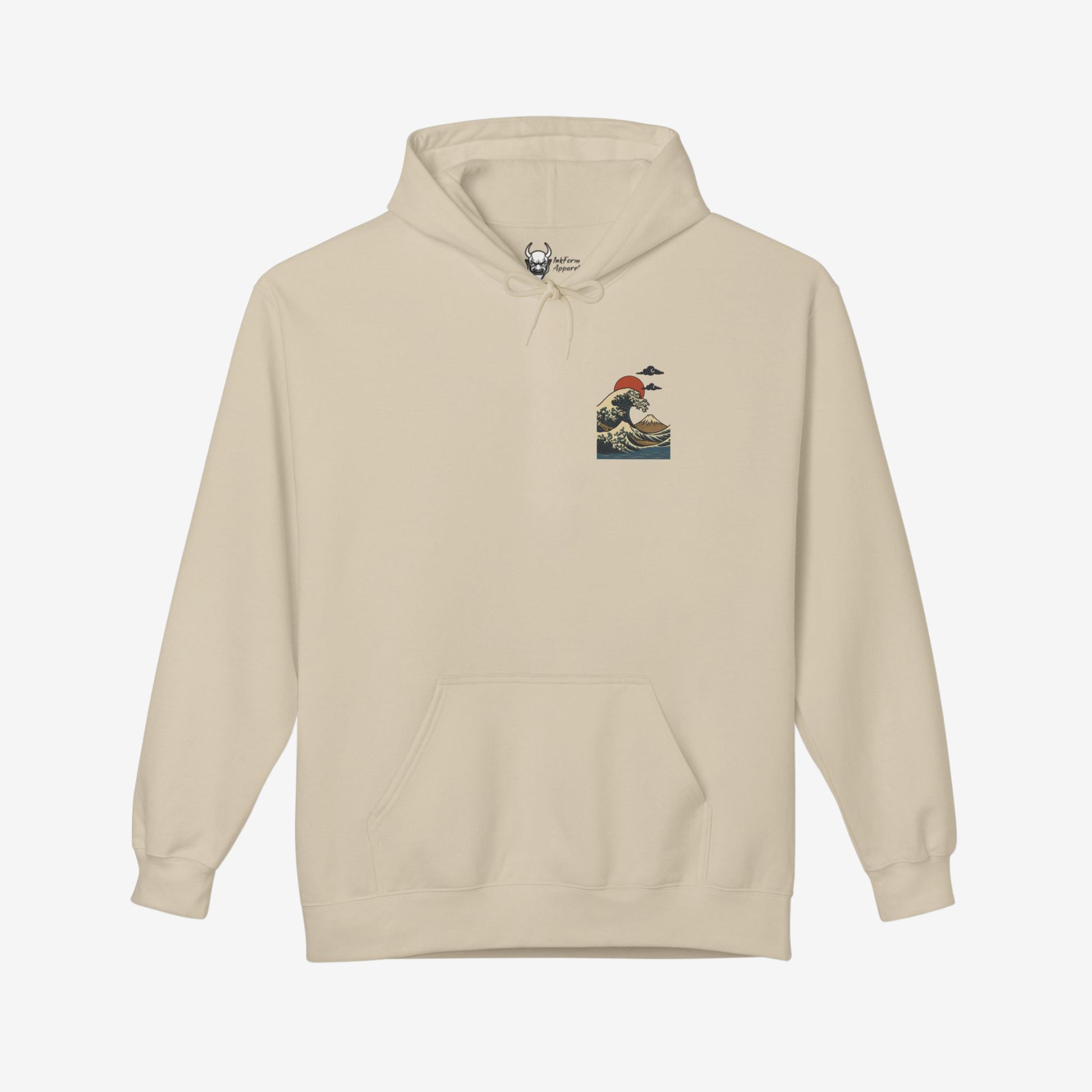 Ocean Wave Sun Japan Back Hoodie