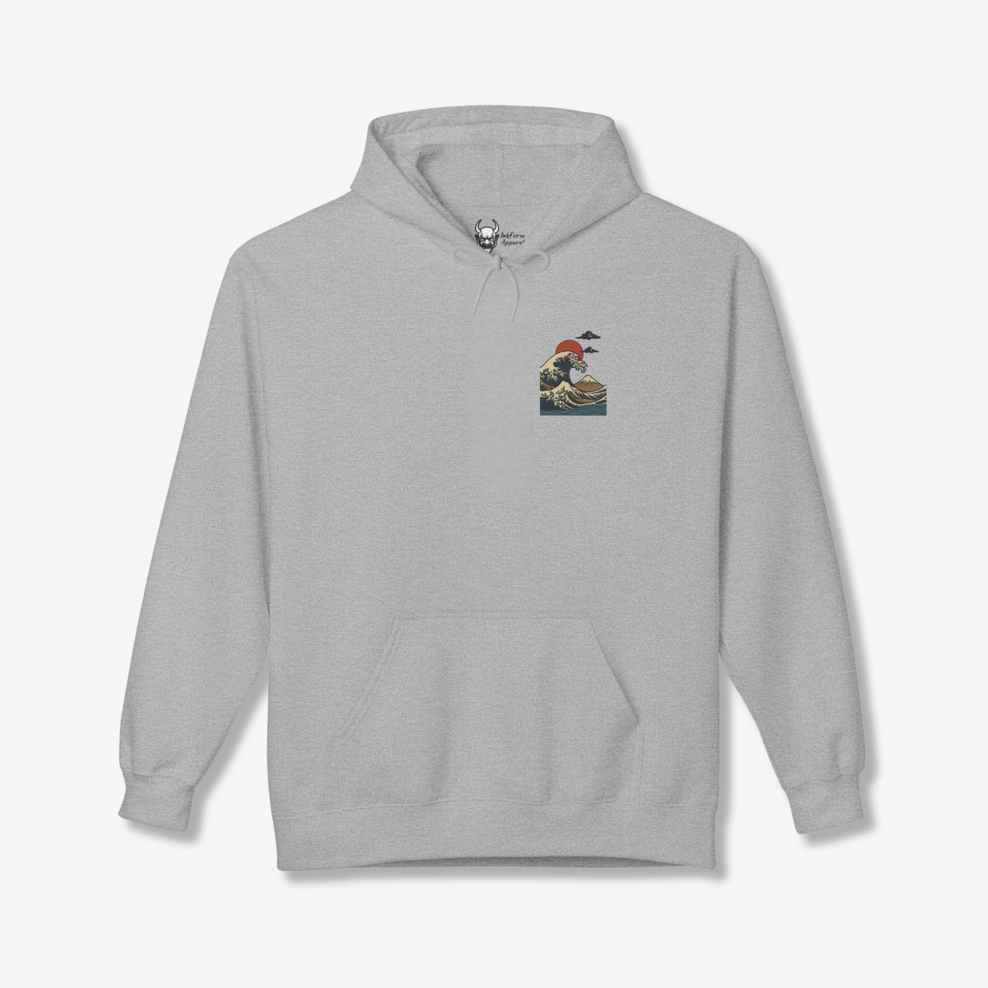 Ocean Wave Sun Japan Back Hoodie