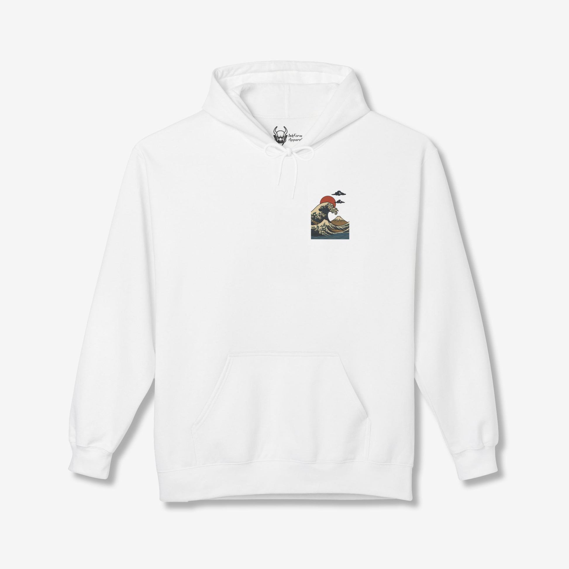 Ocean Wave Sun Japan Back Hoodie