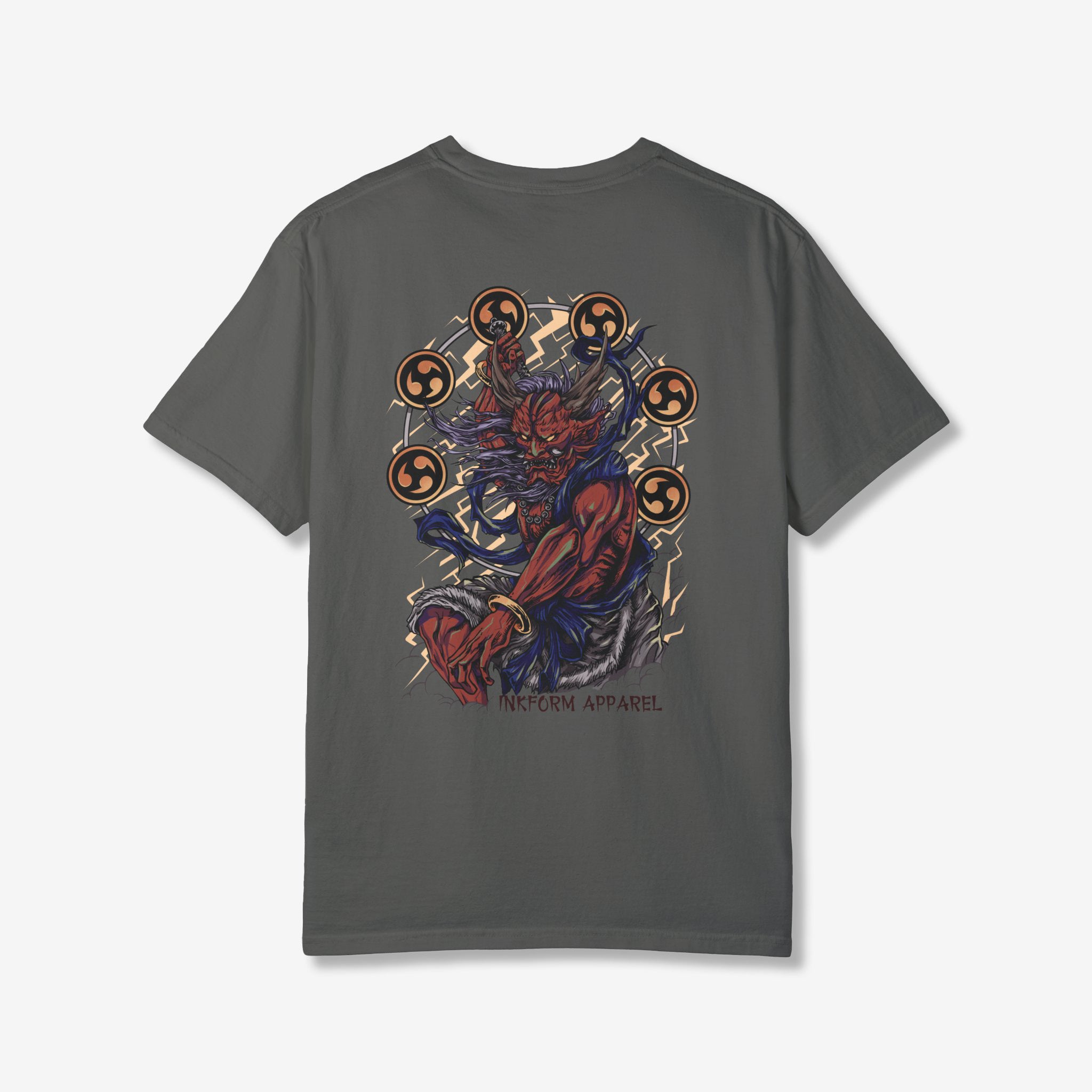 Raijin Back T-Shirt | Japanese Graphic Tees – InkForm Apparel