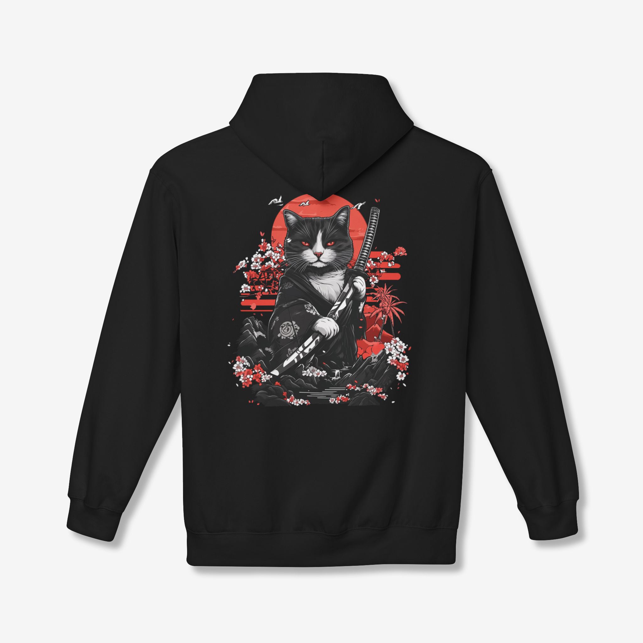 Samurai Cat Back Hoodie