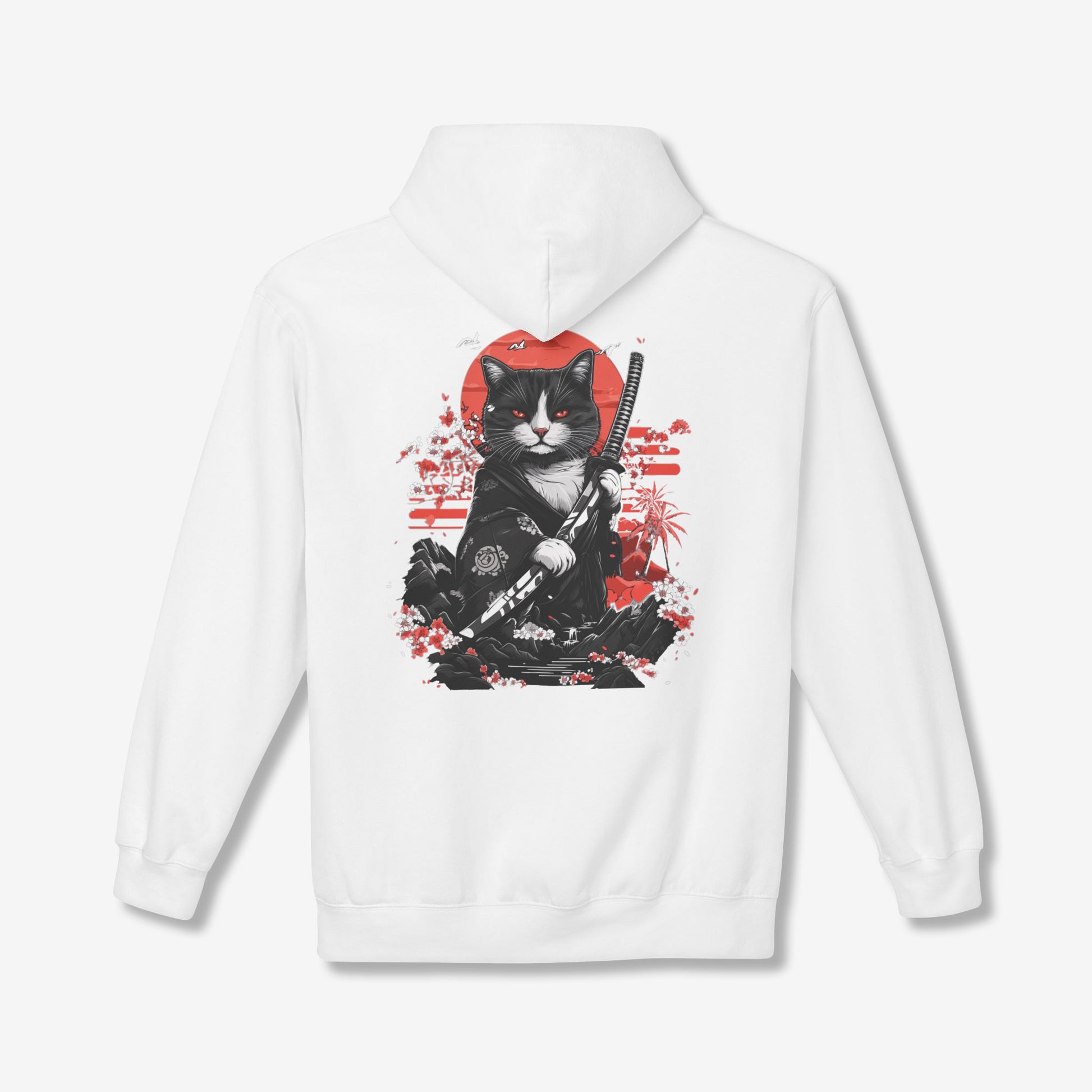 Samurai Cat Back Hoodie