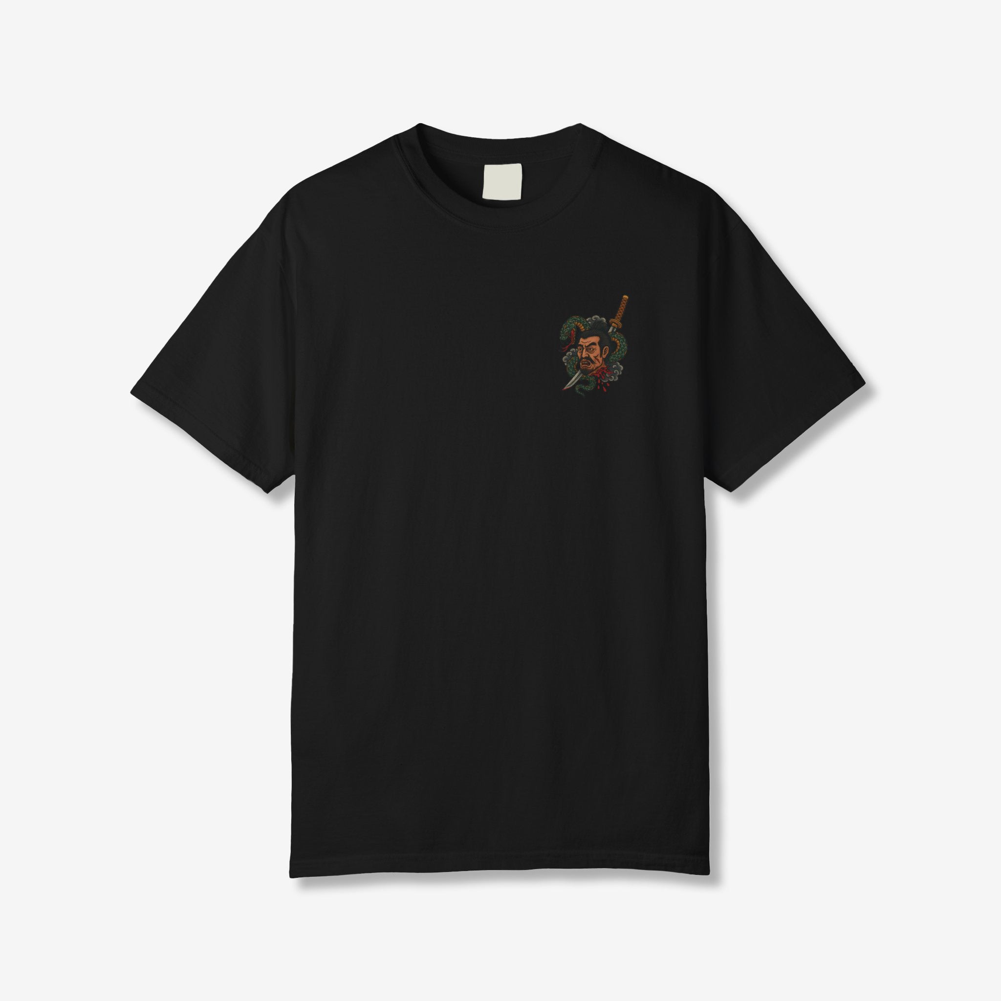 Samurai Head with Snake Back T-Shirt