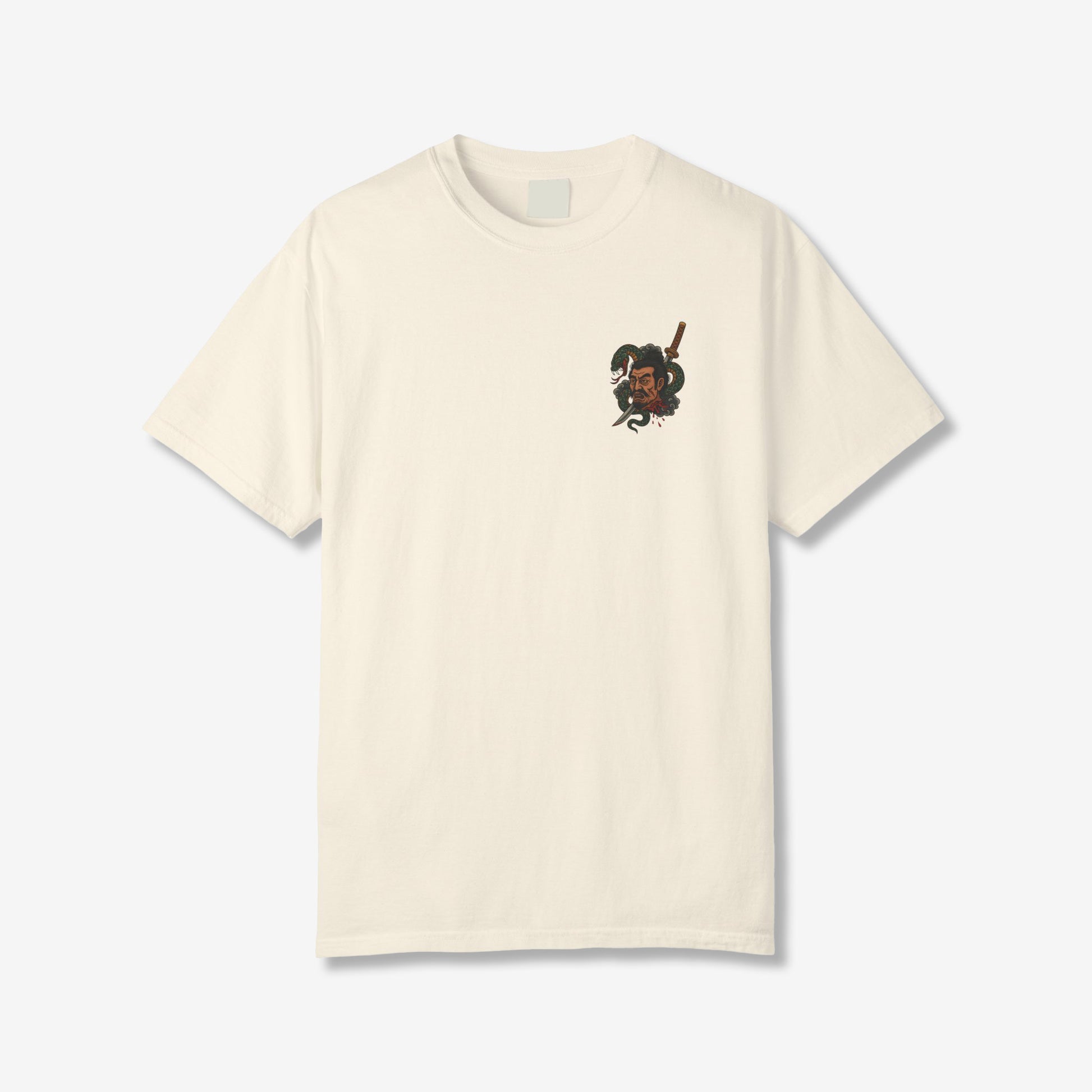Samurai Head with Snake Back T-Shirt