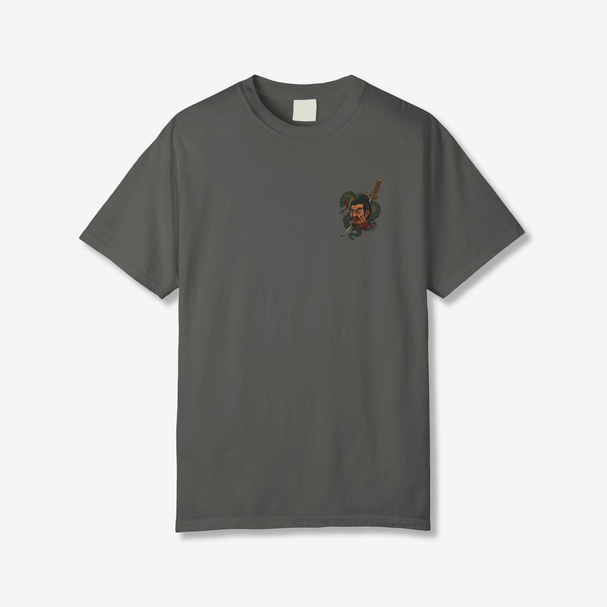 Samurai Head with Snake Back T-Shirt